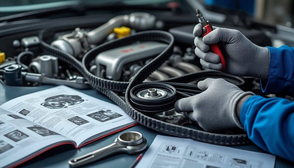 Courroie de distribution sur fiat 500 : procédure et documents