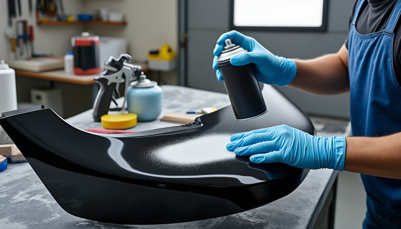 Peindre pare choc plastique noir : la pose expliquée étape par étape